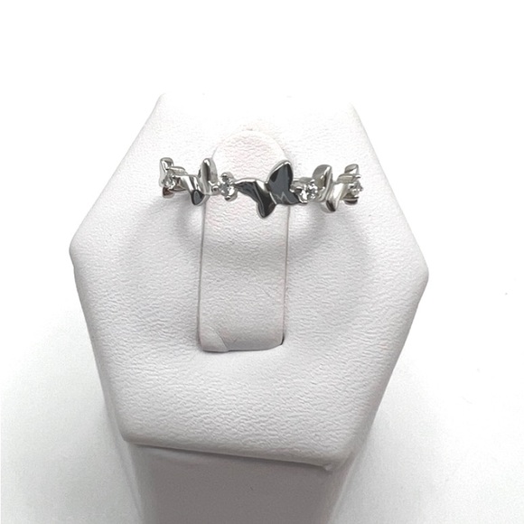 Sale $15 Firm! .925 Sterling Silver Butterfly Ring with Cz Accen… - Picture 6 of 17